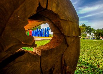 Cidade de Rurópolis, sede da madeireira Manilkara Indústria. Foto: Ag.PA