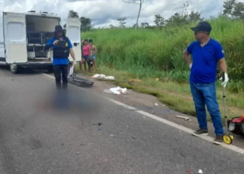 Acidente deixou dois homens mortos. — Foto: Reprodução / TV Liberal