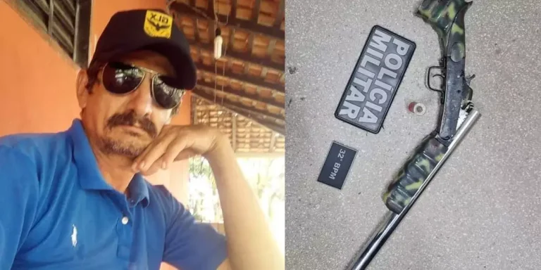 Indivíduo morreu após apontar arma para a polícia durante abordagem. (Reprodução / Redes sociais via Whatsapp)