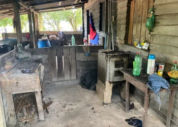 Família de operários dividia barraco com morcegos. — Foto: Divulgação