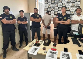 Integrantes de facção criminosa são presos em Cachoeira do Arari com armas e drogas — Foto: Reprodução/Agência Pará