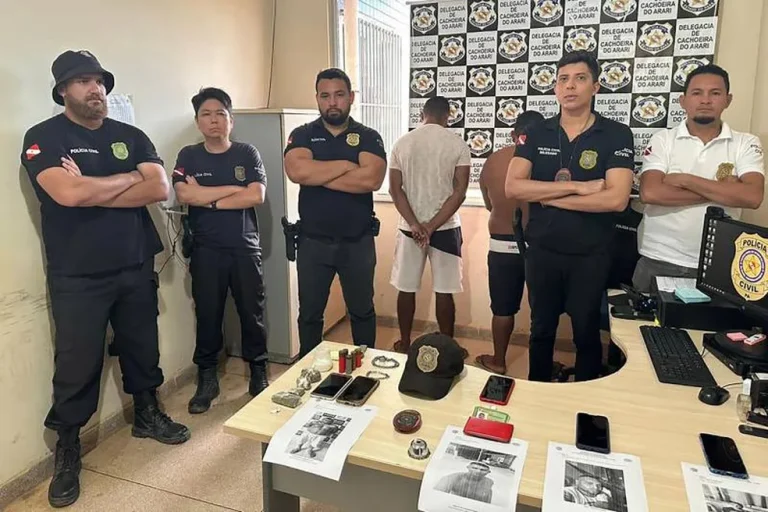 Integrantes de facção criminosa são presos em Cachoeira do Arari com armas e drogas — Foto: Reprodução/Agência Pará