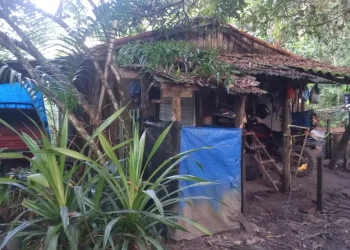 Local em que o corpo da vítima foi encontrado, segundo a polícia. — Foto: Polícia Militar