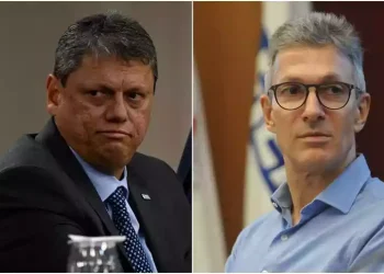 Tarcísio já teceu elogios ao governador mineiro citando um 'forte alinhamento' (foto: Mauro Pimentel/AFP/Leandro Couri/EM/D.A Press)