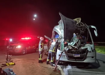 Acidente entre micro-ônibus e caminhão, em Castanhal, no Pará. — Foto: Reprodução / Redes Sociais