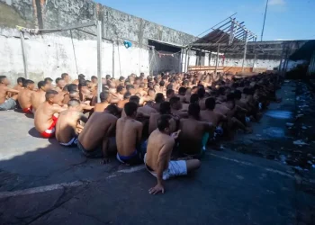 Presidiários no Complexo Penitenciário de Santa Izabel do Pará em 2019. — Foto: Akira Onuma / Agência Pará