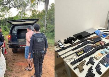fonteA ação também resultou na apreensão de armas, munições, celulares e dinheiro. (Reprodução / Portal Giro)