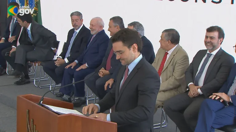 Cerimônia de posse de Celso Sabino como ministro do Turismo — Foto: EBC/Reprodução