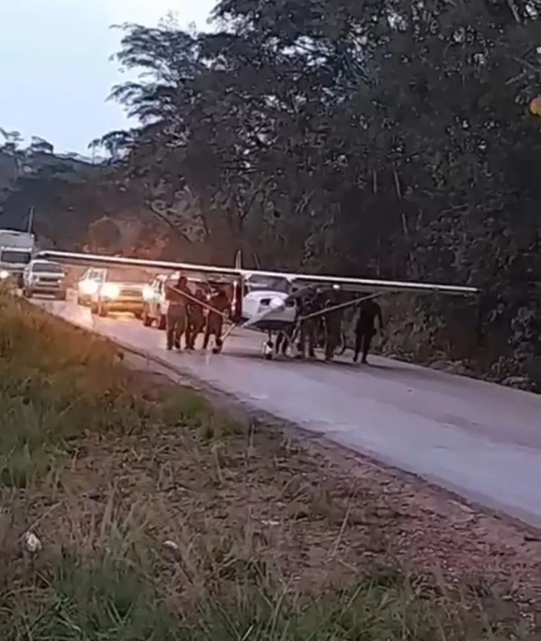 Avião faz pouso forçado em rodovia do Pará. — Foto: Reprodução / Redes sociais