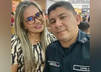 Daniele Siqueira alega que já tinha sido vítima de outros episódios de violência doméstica por parte do marido, o sargento Márcio Vinhote — Foto: Reprodução / Redes sociais