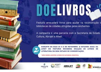 ABRAJET e AFEET apoiam ação para reconstrução de bibliotecas no RS, durante Festuris