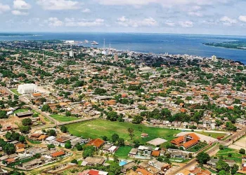 Vista área do município de Santarém, no oeste do Pará — Foto: Divulgação/PMS