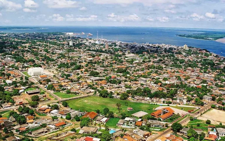 Vista área do município de Santarém, no oeste do Pará — Foto: Divulgação/PMS