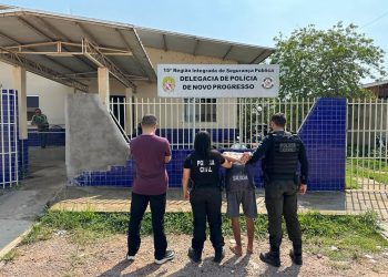 Homem é preso em flagrante pela polícia por cometer crime de lesão corporal grave contra mulher em Novo Progresso, no PA