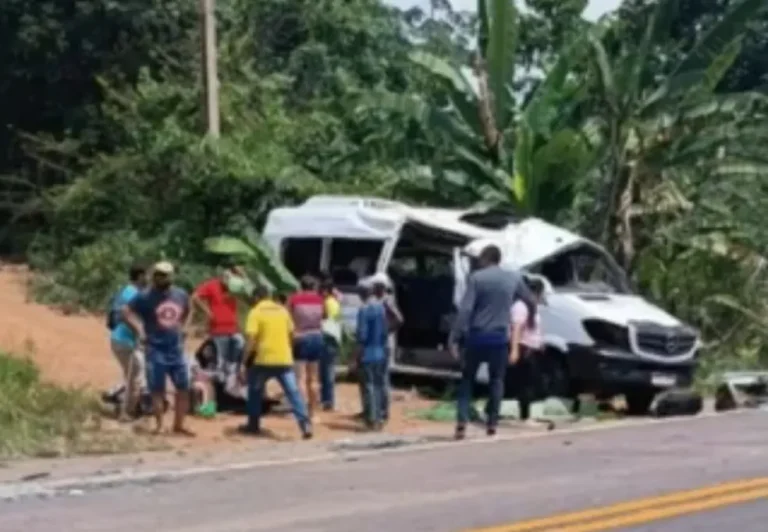 Van com turistas capotou na Transamazônica no Pará — Foto: TV Liberal/Reprodução