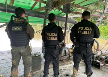 PF e ICMBio combatem garimpo ilegal de ouro em área de proteção ambiental
