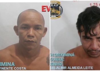 Dois presos que estão foragidos de Oriximiná — Foto: Reprodução