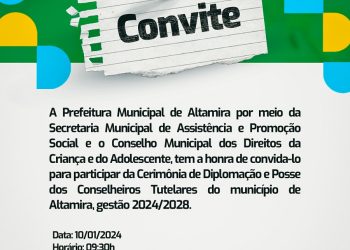 Altamira: Cerimônia de posse dos novos Conselheiros Tutelares acontece nesta quarta-feira (10)
