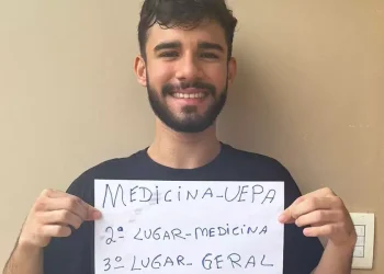 Henrique Klosouski Santos Drosdoski, de 18 anos, 3º lugar geral na Uepa. (Reprodução/Arquivo Pessoal)