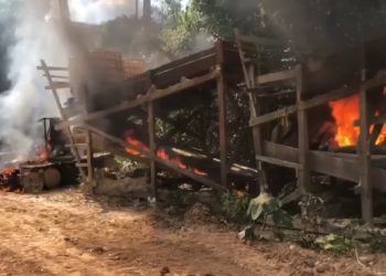 PF desmonta cinco garimpos ilegais em São Félix do Xingu, sudeste do Pará