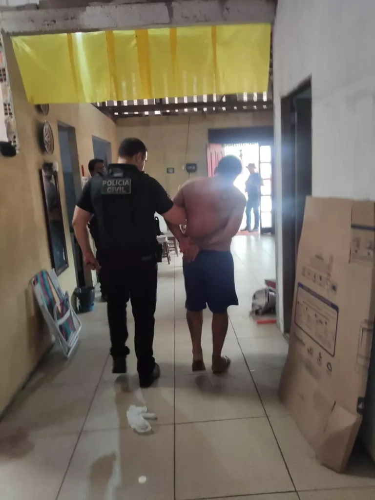 Os trabalhos investigativos da Polícia Civil resultaram na prisão de “Emano”, que foi localizado na vila de Beja, distrito de Abaetetuba. (Divulgação/ PC)