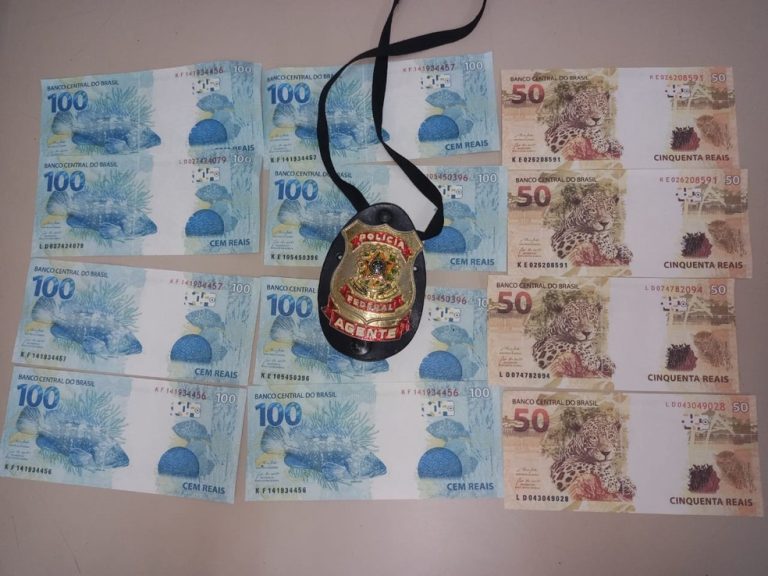 PF flagra adolescente recebendo R$ 1 mil em cédulas falsas pelos Correios no Pará. — Foto: Reprodução / PF-PA