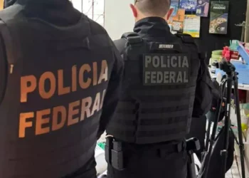 Durante o cumprimento dos mandados, expedidos pela 3ª Vara Federal Criminal da Seção Judiciária do Pará, os policiais prenderam o investigado e apreenderam seus dispositivos eletrônicos, que irão passar por perícia técnica. (Divulgação/ PF)