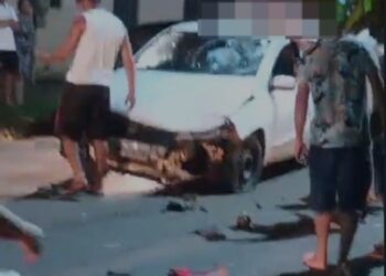 Acidente entre carro e moto deixa motociclista gravemente ferida em Altamira