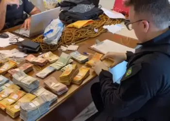 Até o momento, a PF já encontrou dinheiro em cédulas, armamentos e veículos nos endereços de busca (Foto: Reprodução | PF)