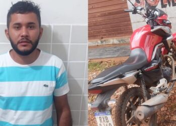 Suspeito preso em cumprimento a um mandado de prisão por homicídio — Foto: Divulgação