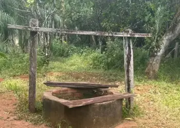 Um homem identificado como Felipe Pereira Raimundo foi encontrado morto dentro de um poço no distrito Lindoeste, em São Félix do Xingu, no sudeste do Pará. Após a localização, o cadáver foi removido na terça-feira (30/4). Três homens são suspeitos do crime, que teria como motivação o roubo de 200 reais. Um dos suspeitos do suposto latrocínio já foi preso.Até o momento as informações iniciais indicam que o crime teria ocorrido entre os dias 29 e 30 de abril. Os três investigados pelo caso são homens que estariam consumindo bebidas alcoólicas com a vítima no dia da morte. Um dos suspeitos, chamado Mateus Pereira da Silva, vulgo 'Zoiudo', foi capturado por agentes do 36º Batalhão de Polícia Militar durante o início das investigações.Testemunhas informaram ter visto a vítima acompanhada de ‘Zoiudo’ e de um casal identificado somente como “Giovani” e “Tatuada”. Os quatro estavam em uma casa abandonada consumindo bebidas desde o domingo (28/04). Já na madrugada do dia 29 de abril, o trio foi visto carregando o corpo de Felipe e o levando em direção ao poço. Os agentes informaram Mateus teria confessado o crime e dito que tudo ocorreu pois o trio queria roubar a quantia de 200 reais de Felipe. O preso foi levado para a Delegacia de São Félix do Xingu, onde foi autuado por latrocínio e ocultação de cadáver. As autoridades policiais continuam as buscas para localizar e prender os outros dois suspeitos. Em nota, a Polícia Civil informou que uma pessoa foi presa em flagrante suspeita de participar do homicídio. Equipes da delegacia de São Félix do Xingu trabalham para localizar os demais envolvidos no crime.