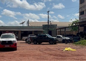 Local onde homem morreu em Paragominas — Foto: Reprodução/Redes Sociais