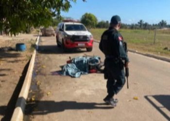 Motociclista é morto em cidade no Pará. — Foto: Reprodução/TV Liberal
