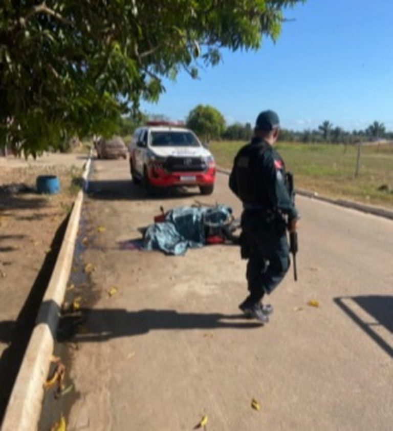 Motociclista é morto em cidade no Pará. — Foto: Reprodução/TV Liberal