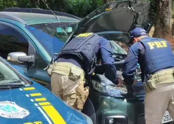 PRF recuperou em Santa Maria do Pará carro roubado em 2023. (PRF / Divulgação)