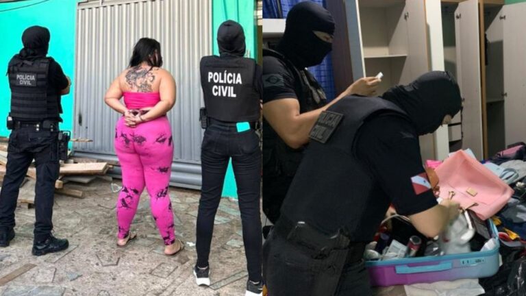 Uma das pessoas presas durante a operação, que ocorreu no sudeste do Pará. — Foto: PC PA