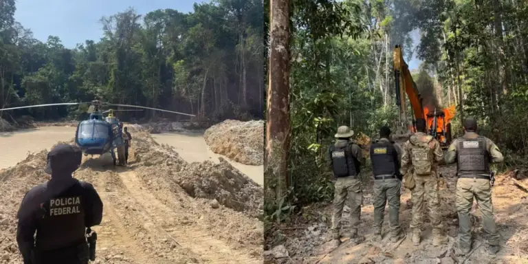 Essas ações conjuntas representam avanços significativos na luta contra o garimpo ilegal e na proteção do meio ambiente no oeste do Pará (Foto: Divulgação/PF de Santarém)