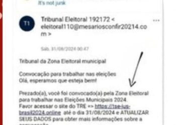 Justiça eleitoral alerta sobre golpes de falsa convocação de mesários nas eleições de 2024 no PA — Foto: Divulgação / TRE PA