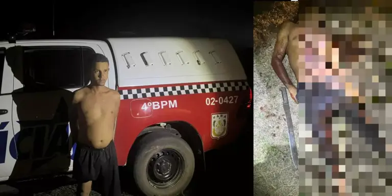 Helio Torres Sousa Rocha, de 29 anos, teria matado o colega "Negão" a golpes de facão. (Divulgação Polícia Militar)