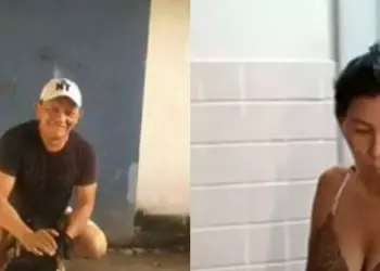 A imagem mostra Flávio Albuquerque Grigório (à esquerda), a vítima do homicídio, e Nadia Taiara Xavier Melo (à direita), a suspeita de cometer o crime. (Foto: Reprodução | O Impacto)