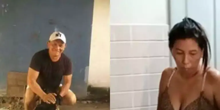 A imagem mostra Flávio Albuquerque Grigório (à esquerda), a vítima do homicídio, e Nadia Taiara Xavier Melo (à direita), a suspeita de cometer o crime. (Foto: Reprodução | O Impacto)
