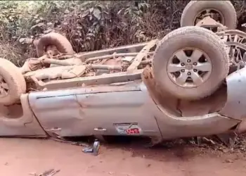 As crianças e o motorista foram socorridos e levados para o Hospital Municipal de Anapu (Reprodução Redes sociais)