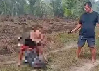 Vítima sendo baleada e morta. (Foto: Redes Sociais)