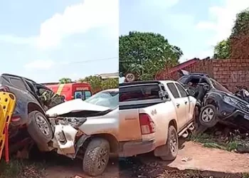 Acidente de trânsito em Santarém. (Foto: O Impacto Santarém)
