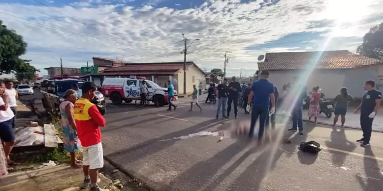 Vítima caiu em via pública enquanto buscava por socorro (Reprodução / SBT)