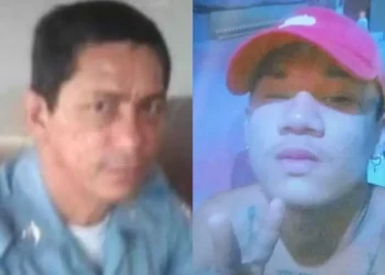 A imagem em destaque mostra o sargento da reserva da PM Anselmo de Lima Raiol Filho (à esquerda) e o suspeito de cometer o crime, Maurício Gabriel (à direita). (Foto: Reprodução | Redes sociais)