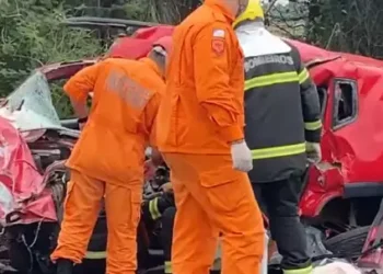 A imagem em destaque mostra o carro que o policial penal do Pará conduzia. (Foto: Reprodução | G1 Tocantins | Via Alta Tensão)