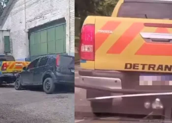 Viatura do Detran atinge carro de passeio em Ananindeua. (Reprodução: Redes Sociais)