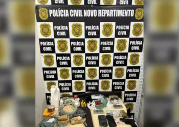 A imagem em destaque mostra o material apreendido pela Polícia Civil do Pará durante a operação "Tormenta". (Foto: Divulgação | Ascom PCPA)