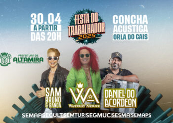 Dia do Trabalhador em Altamira terá show de Wanderley Andrade e sorteio de brindes!
